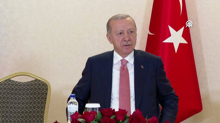 Erdoğan Aliyev ve Şerif ile üçlü toplantı yaptı 8